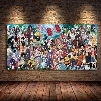 Japonų Anime Naruto, One Piece Aliejus, Drobė Paveikslų Animacinių filmų 