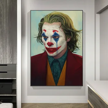 Joker Plakatas Portretas Meno Tapybos Drobės Cuadros Plakatų Spausdinimo Sienos Meno Kambarį Namų Dekoro (be Rėmelio)