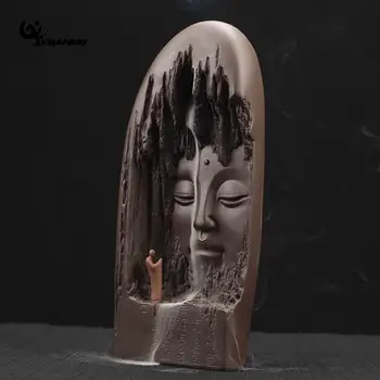 Keramikos Guanyin Dūmų Moliuskui Smilkalų Degiklis Kuan-yin Aromatas Degiklis Rankų darbo Meno Censer Smilkalų Laikiklis Namų Puošybai