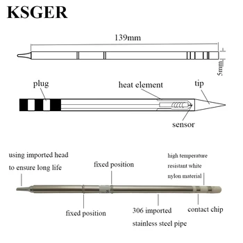 KSGER T12 Elektriniai Įrankiai lituoklio Patarimai FX951 