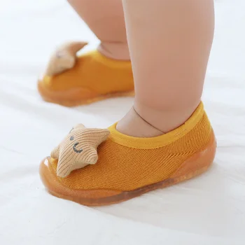 Kūdikių bateliai princesė stilius patalpų minkšto dugno kūdikių neslidus avalynė vaikiška kojinių batai