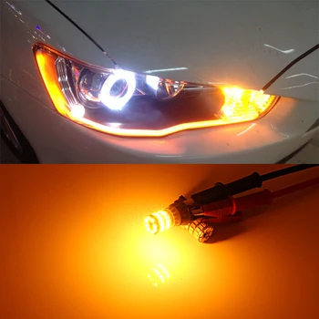 LED PW24W PWY24W 36smd BMW i3 X4(Galiniai) PWY24WSV 2018 Automobilio Posūkio Signalo lemputė Galiniai Parkavimo lemputė Geltona Balta (2 Vnt.) SAARMAT