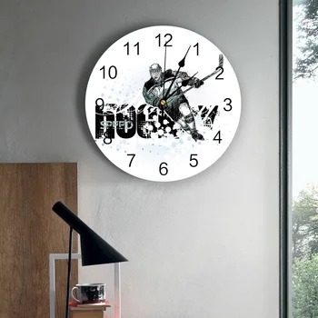 Ledo Ritulio Žaidėjas Ledo Greitis PVC Sieninis Laikrodis Modernaus Dizaino Namų Dekoro Miegamasis Silent Oclock Žiūrėti Siena Už Kambarį