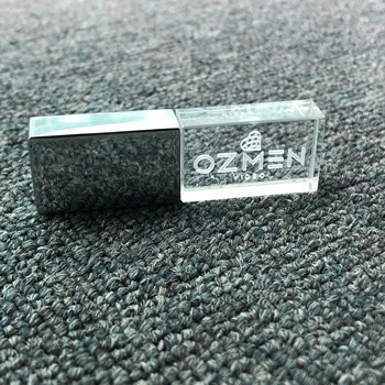 LOGOTIPĄ NAUJAS Silver Crystal USB 2.0 Atminties 