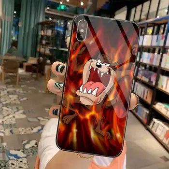Looney Tunes Tasmanijos Velnias Taz Aukštos Kokybės Telefono dėklas Grūdintas Stiklas iPhone 11 Pro XR XS MAX 8 X 7 6S 6 Plus SE 2020 atveju