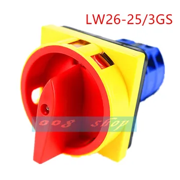 LW26GS serijos universalus jungiklis, 2 prekystalių spynos tipo avarinio stabdymo galia, nupjaukite 3 skirsnis LW26-25/3GS