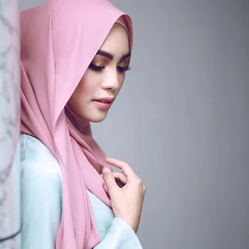 M23 100VNT Karšto pardavimo paprastas burbulas šifono hijab skara skara wrap lady lankelis moterų skara/šalikai 180*75cm