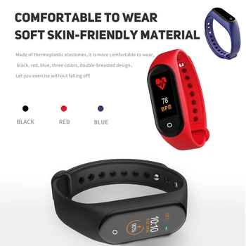 M4 Smart Žiūrėti Fitness Tracker moterų Smartwatch Vandeniui Širdies ritmo Monitorius 