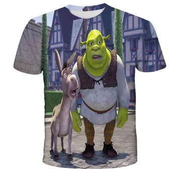 Mados 3D Animaciją, Modelis T-shirt Vaikų Harajuku Stiliaus Top marškinėliai Berniukas/Mergaitė Apvalios Kaklo trumpomis Rankovėmis T-shirt