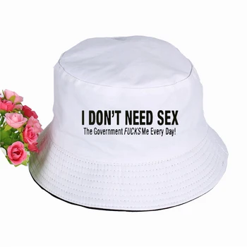 Mados skrybėlę man Nereikia Sekso Vyriausybės Fucks Man Kiekvieną Dieną Laišką Panama Kibiro Kepurę Aukštos Kokybės Bžūp Vasaros saulė Bžūp