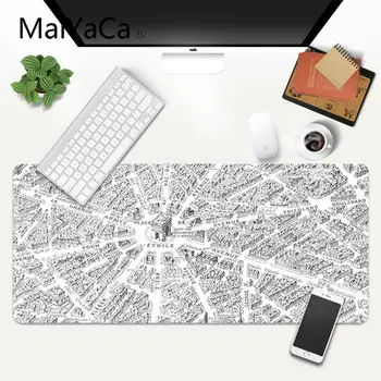 MaiYaCa Paprastos Konstrukcijos Paryžiaus balta žemėlapis žaidėjus žaisti kilimėliai Kilimėlis Žaidimų Pelės Kilimėlis, xl, xxl 800x300mm už world of warcraft