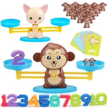 Matematikos Rungtynės Žaidimo Lentos Žaislai Monkey Katė Rungtynės Pusiausvyros Skalės Skaičius Pusiausvyrą Žaidimas Vaikams Mokomieji Žaislai Sužinoti, Pridėti Ir Atimti