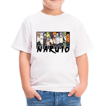 Medvilnės marškinėliai Naruto Anime Marškinėliai Vaikų trumpomis Rankovėmis Kietas Berniukai Tees Mados Atsitiktinis Vasaros Berniukas Mergaitė Vaikai Streetwear Viršūnės