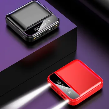 Mini 30000mAh Galia Banko Nešiojamų Telefono Įkroviklį, Lauko Kelionių Powerbank LED Šviesos Poverbank LCD Skaitmeninis Ekranas Smartfon