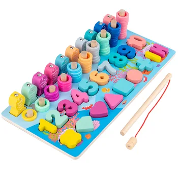 Montessori Mediniai Penkių-in-one Numeris Valdybos Macaron 