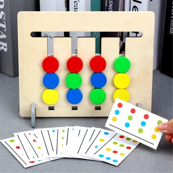 Montessori Žaislas Spalvų ir Vaisių Dvipusis Atitikimo Žaidimas Loginiu Mąstymu A2UB