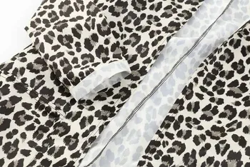 Moterų Kailis Leopardas Spausdinti Gobtuvu Ilgomis Rankovėmis Prarasti Striukė Atsitiktinis Lady Pavasarį, Rudenį Cardigan Atidaryti Dygsnio Outwear