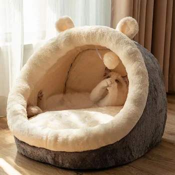Naminių kačių lova krepšelį Namo Patalpų universalūs mažų šunų veislynas lankstymo katė urvas mielas miega kilimėlis atsparus vandeniui žiemą šiltas prekes