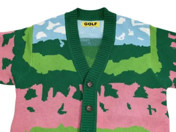 Naujas prabangus vyrų golfo Gėlių Le Fleur Tyler The Creator kraštovaizdžio Laisvalaikio Megztiniai Megztinis Azijos Kištuko Dydis Aukštos Drake #M14