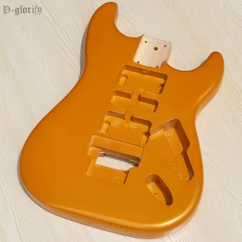 Naujausias tuopos medienos ST balta gitara kūno ir metalo, aukso liepų ST gitara kūno gitara barelį