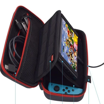 Nintendo jungiklis Nešiojimo krepšys Nešiojamų Žaidimų Konsolės Laikymo Krepšys nintendo jungiklis atveju maišelis Konsolės Šoko Įrodymas EVA Sunku Krepšys