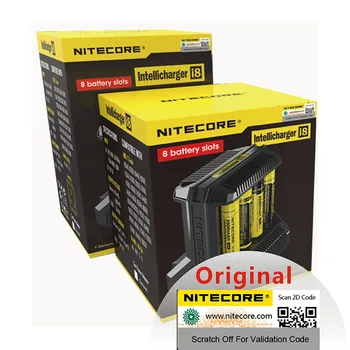 Nitecore i8 Protingas Įkroviklis 8 Slots 4A Išėjimo Smart Baterijos Įkroviklio IMR18650 16340 10440 AA AAA 14500 26650 ir USB