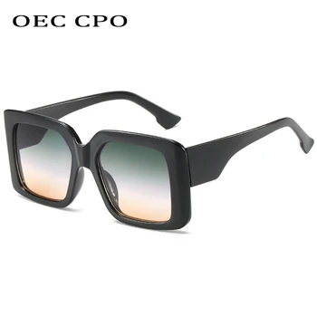 OEC CPO Negabaritinių Aikštė Akiniai nuo saulės Moterų Mados Prekės ženklo Flat Top Saulės Akiniai Moterų Gafas Atspalvio Šviesą Ponios UV400 Akiniai