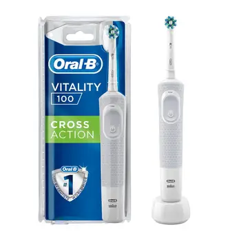 Oral-B Vitality D100 Belaidžius Dantų Šepetėlį Balta, Norint Pasiekti Kasdien Valyti Daugiau Apnašas Pataisos