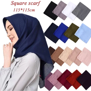 Paprastas skara Skara Skara Didelis Square Aikštėje Šalikas Medvilnės Hijabs aukštos kokybės žiemos Skara Viskozė Šalikas