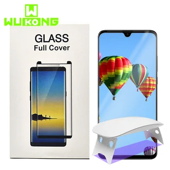 Pilnas draudimas Stiklo UV Skysti Klijai Ekrano apsaugos Huawei 30 Pro Mate 20 Pro Grūdintas Stiklas UV Klijai 