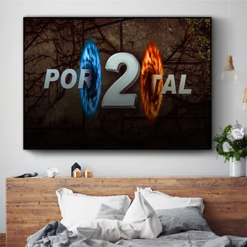 Portal 2 Žaidimo Stiliaus Moderni Dekoratyvinės Sienų Nuotraukas Kambarį Drobės Tapybos Meno Be Rėmelio, Plakatų Ir Grafikos Namų Dekoro