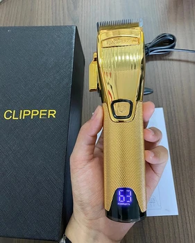 Profesionali Plaukų Clipper Barzda Žoliapjovės vyrų plaukų žoliapjovės LCD skaitmeninis ekranas belaidžius kirpimas elektrinis skustuvas