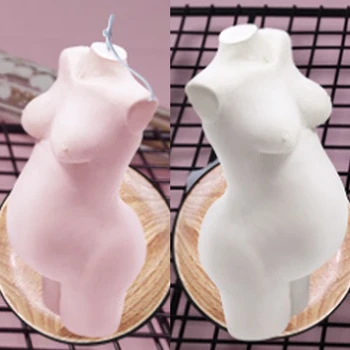 PRZY Nėščios Moters Kūno Pelėsių Silikono 3D Žmogaus Muilo Formų Žvakės Gipso Šokoladas, Tortas, Žvakės Pelėsių Molio Dervos Liejimo formos