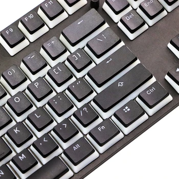 Pudingas pbt doubleshot keycap oem atgal šviesos mechaninių klaviatūrų juoda gh60 pokerio 84 tkl 108 iso Razer Corsair APŠAUDYTI K65 K70