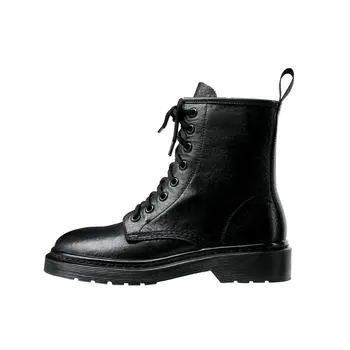 QZYERAI juoda natūralios odos Martin batai Moterų batai, moteriški batai, Rudens ir žiemos Moterų batų Dydis 34-40