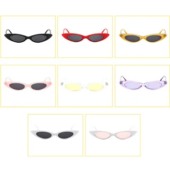 RBRARE Mini Rėmo, Cat Eye Akiniai nuo saulės Moterims, Plastikiniai Želė Spalva Mažųjų Saulės Akiniai Klasikinių Senovinių Lauko Oculos De Sol Gafas