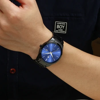 Reloj Hombre 2020 Blue Laikrodis Vyrams WWOOR Viršuje, Prabangių Verslo Kvarco Vyrai Laikrodžiai, Nerūdijančio Plieno, 30M atsparus Vandeniui Laikrodis Vyras