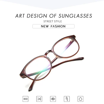 Retro vintage, skaidraus lęšio Anti-mėlyna šviesa taurės Moterų Skaidrus Apvalus prekės Akiniai, optiniai akinių rėmeliai oculos