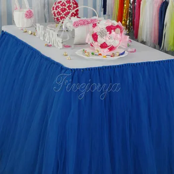 Royal Blue Tiulio Tutu Stalo Sijonas Tiulio Tutu Sijonas 100cm x 80cm Šalies Baby Shower Vestuvės Džiaugtis Apdaila