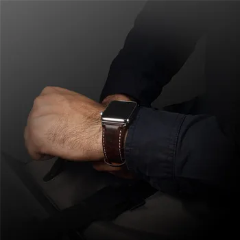 Ruda/Juoda Vyrų Klasikinis Diržu, Apple Watch Band Serijos 6 5 4 3 2 SE Karvės Odos Apyrankė Diržas iWatch 38mm 42mm 40mm 44mm