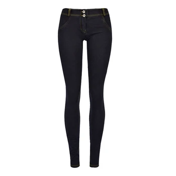 Rudenį ir žiemą itin populiarūs rožinė klubo džinsai moterų fitneso gryna juoda super elastinga patogus, mažas juosmens džinsinio audinio kelnės K169