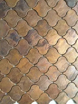Senovinių Žibintų metalo Vario mozaikos žalvario plytelės virtuvės sienų apdaila