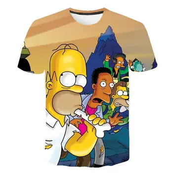 Simpsonai Homeras 3d Print T Shirt Bart Simpson House Drabužių Homer Simpsons Palaidinukė Kostiumas Vyrams/moterims Simpson Šeimos Marškinius