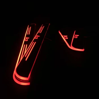 Skubus pristatymas led durų slenksčio skardos juostelės sveiki atvykę šviesos riba guard apsaugos Audi A3