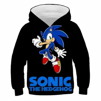 Sonic the Hedgehog 4-14Years Rudenį karšto pardavimo Vaikas, Vaikai Gobtuvu Kailis Berniukai Aprengti Pavasario Švarkelis, vaikų Mielas animacinių filmų