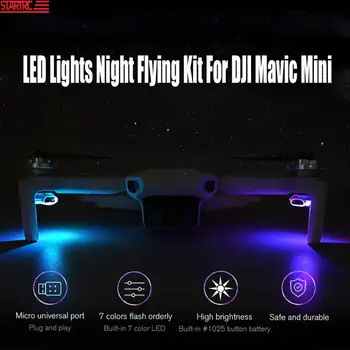 STARTRC Mavic Mini LED Žibintai Naktį Plaukioja Rinkinys Signalo Žibintai Septynių Spalvų Mirksėtų Žiburiai DJI MINI 2 Mavic Drone Priedai