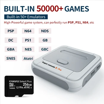 SUPER KONSOLĖS X PRO Vaizdo Žaidimų Konsoles Emuliatorius Paramos HDMI WIFI Retro Konsolėje įmontuota 50000+ Žaidimai PSP PS1 N64 TV Išėjimo