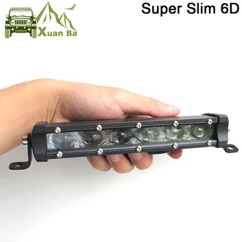 Super Slim 6D Objektyvas 150W 120W 90W 20 Colių Led Juosta Offroad Lemputė Auto 12V 24V ATV 4x4 visureigių Automobilių Darbas Žibintai Tolimosios šviesos Žibintai