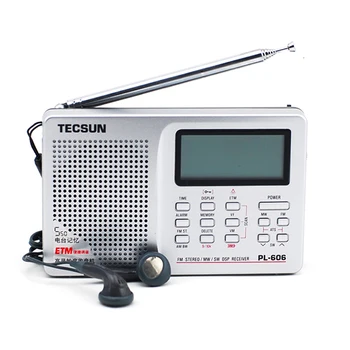 Tecsun PL-606 Skaitmeninis PLL FM Stereo /LW/SW/MW DSP Imtuvas Lengvas Įkrovimo Vyresnio amžiaus/Studentas