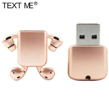 TEKSTAS MAN Metalo Pendrive USB 2.0 Flash Drive 4GB 8GB 16GB 32GB 64GB Naujas Metalo USB Flash Drive, Aukso, Juoda Geltona